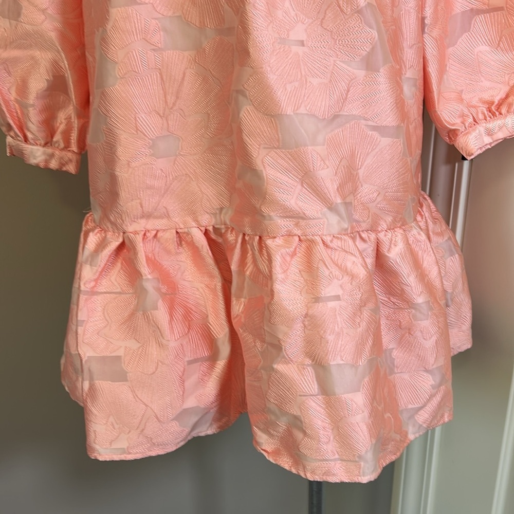 TUCKERNUCK Bellini Fil Coupe Palmerston Peach Pockets Mini Stand Collar Sz L NEW - Picture 7 of 16
